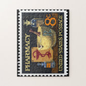 Farmaceutische vorm Stamp~Pharmacoloog ~Druggist~A Legpuzzel (Verticaal)