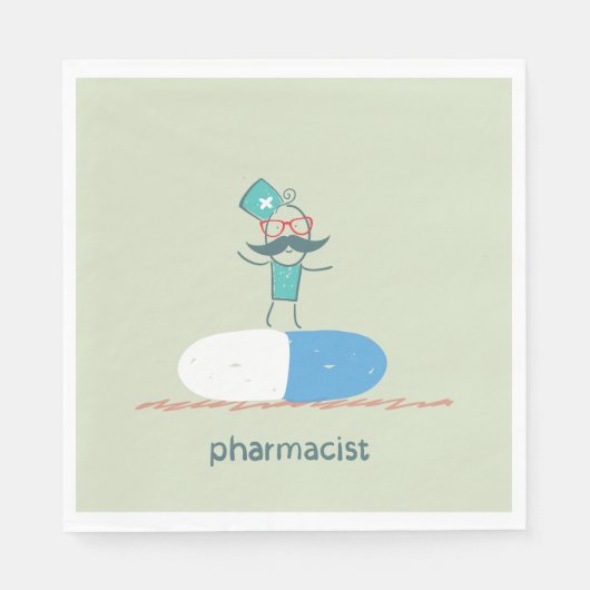 Farmaceutische vorm van een tablet Gezondheidszorg Servet (Voorkant)