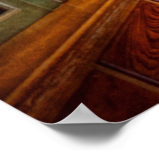 Farmaceutische vorm - zaal - het dispensarium poster (Hoek)