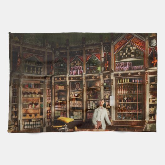 Farmacie - A Russian Pharmacy 1885 Theedoek (Horizontaal)