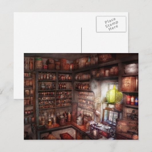 Farmacie - Apparatuur - Studie van Merlin Briefkaart (Voorkant / Achterkant)