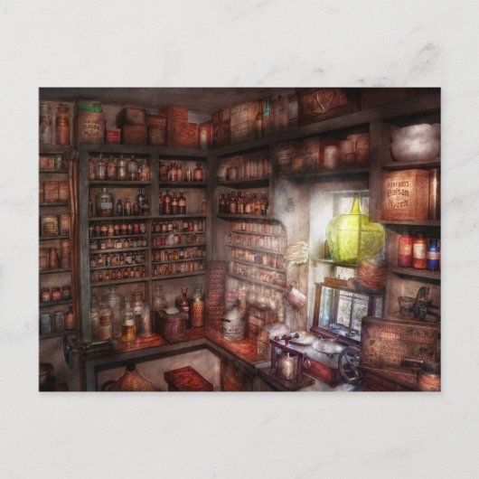 Farmacie - Apparatuur - Studie van Merlin Briefkaart (Voorkant)