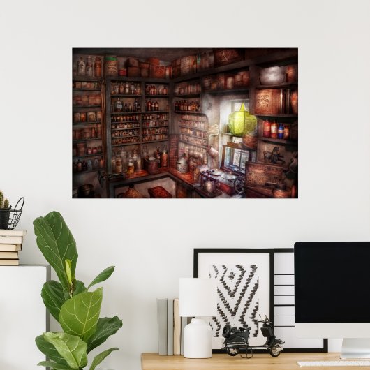 Farmacie - Apparatuur - Studie van Merlin Poster (Thuiskantoor)