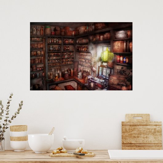 Farmacie - Apparatuur - Studie van Merlin Poster (Keuken)