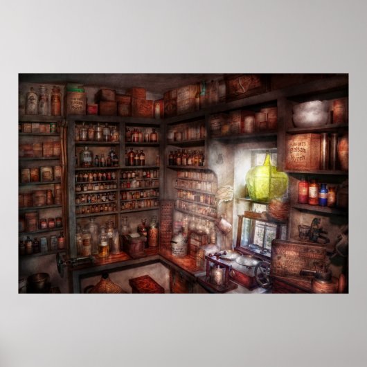 Farmacie - Apparatuur - Studie van Merlin Poster (Voorkant)