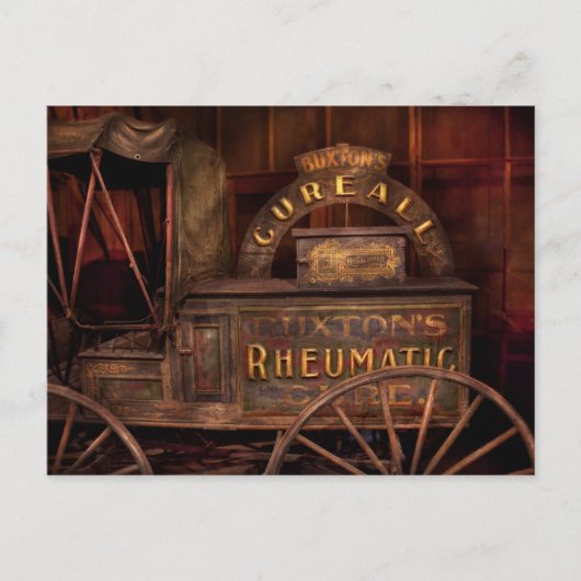 Farmacie - de reumatische kure wagen briefkaart (Voorkant)