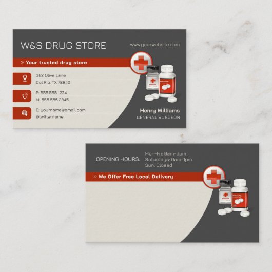 Farmacie | Drukkerij Visitekaartje (Voorkant / Achterkant)