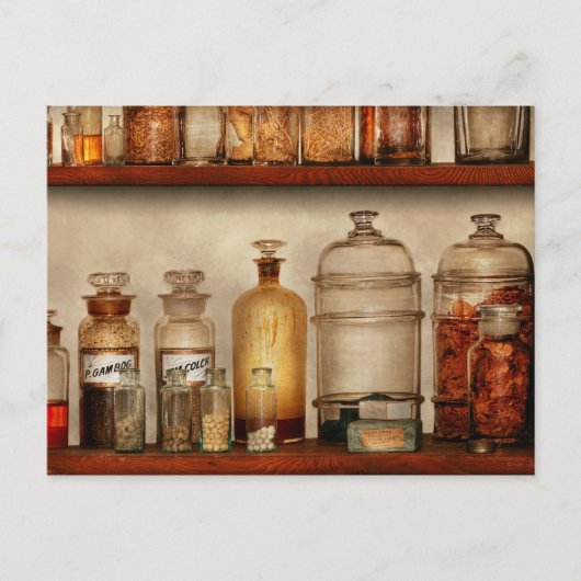 Farmacie - Geneesmiddelencuriositeiten Briefkaart (Voorkant)
