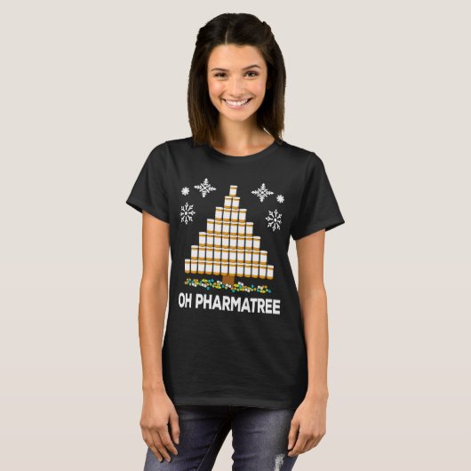 Farmacie kerstboom Medicist Fun T-shirt (Voorkant volledig)