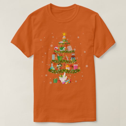 Farmacie kerstboom Medicist Fun T-shirt (Design voorkant)