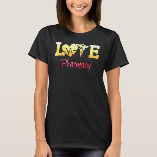 Farmacie Love Pharmacist Pharmacy Tech T-shirt (Voorkant)