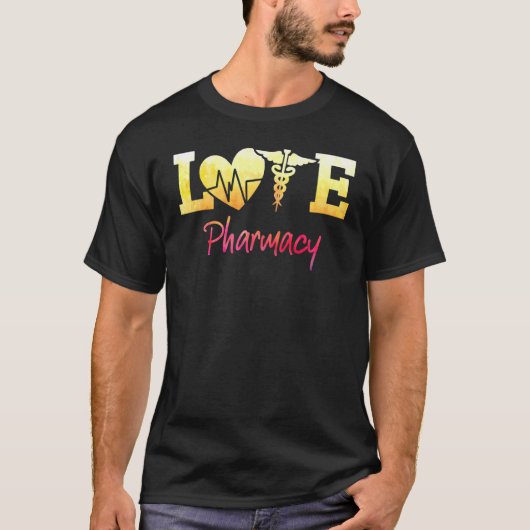 Farmacie Love Pharmacist Pharmacy Tech T-shirt (Voorkant)