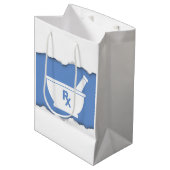 Farmacie Mortar en Pestle Symbool Martelen eruit Medium Cadeauzakje (Voorkant Gekanteld)