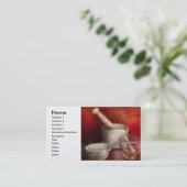 Farmacie - Pestle - Eindeloze variëteit Visitekaartje (Staand voorkant)