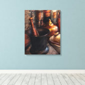 Farmacie - Pestle - Farmacologie Canvas Afdruk (Insitu (Houten vloer))