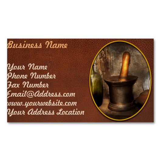 Farmacie - Pestle - Home remedies Visitekaartje Magneet (Voorkant)