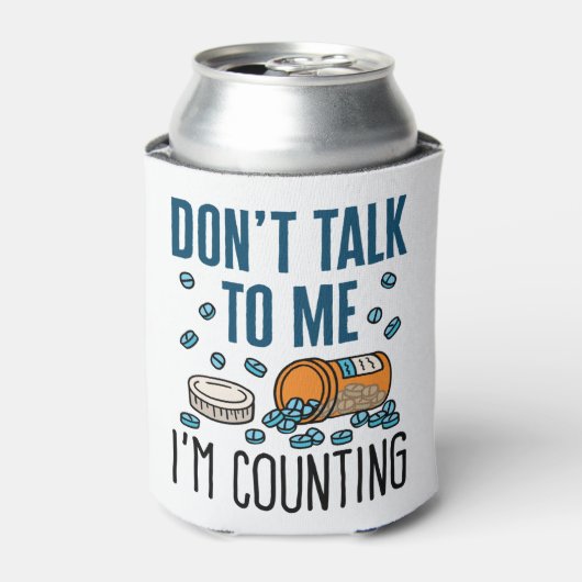 Farmacie Tech praat niet dat ik telde Blikjeskoeler (Blikje Voorkant)