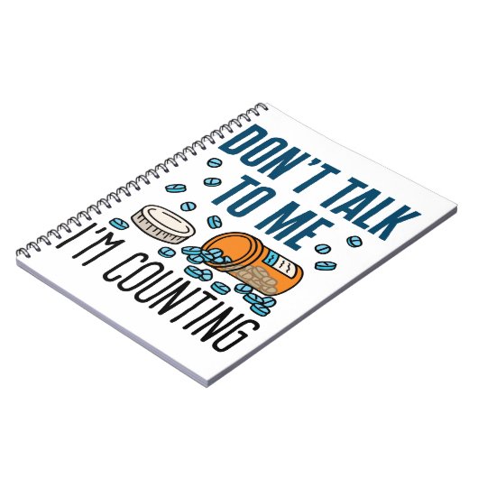 Farmacie Tech praat niet dat ik telde Notitieboek (Linkerzijde)