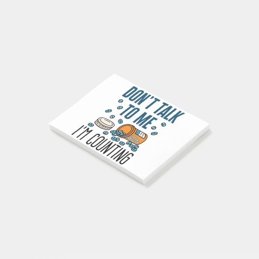 Farmacie Tech praat niet dat ik telde Post-it® Notes (Schuin)