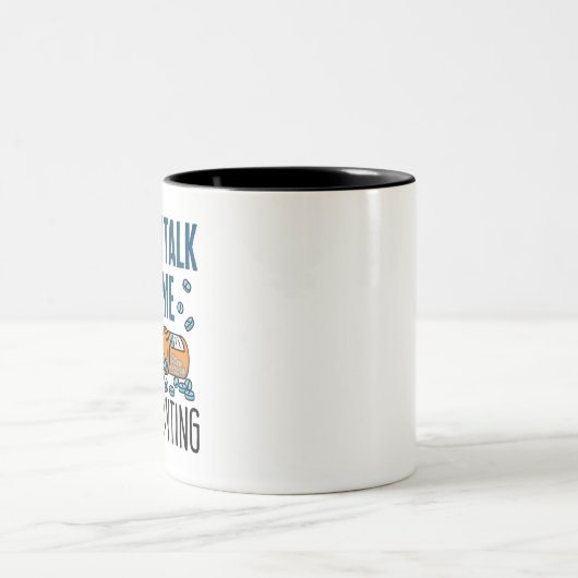 Farmacie Tech praat niet dat ik telde Tweekleurige Koffiemok (Center)