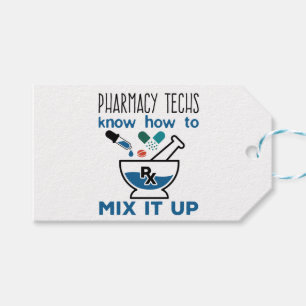 Farmacie Technieken weten hoe ze het moeten mengen Cadeaulabel
