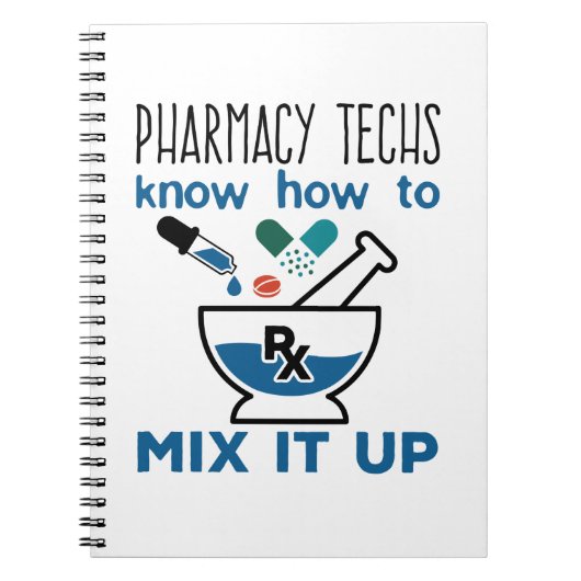 Farmacie Technieken weten hoe ze het moeten mengen Notitieboek (Voorkant)