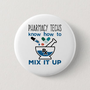 Farmacie Technieken weten hoe ze het moeten mengen Ronde Button 5,7 Cm