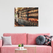 Farmacie - Zoveel bakken en flessen Canvas Afdruk (Insitu (Woonkamer))