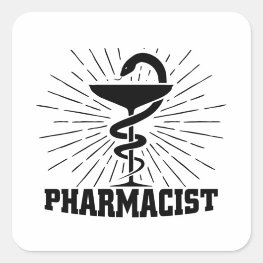 Farmacischer Pharmacy Student Pharmacy Gift Vierkante Sticker (Voorkant)