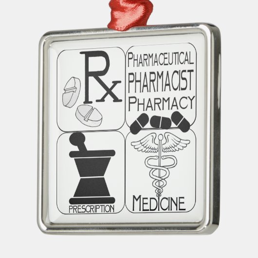 FARMACIST CHRISTMAS ORNAMENT FARMACY RX (Links)