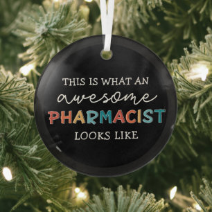 Farmacist Funny Geweldige apotheker Gifts Glas Ornament