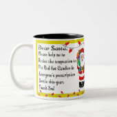 Farmacist Funny kerstcadeautjes Tweekleurige Koffiemok (Links)