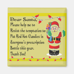 Farmacist Funny Kerstmis Threatts Gifts Magnet