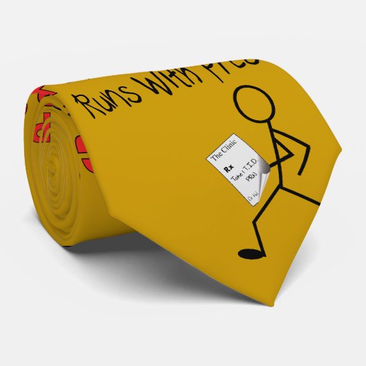 Farmacist Funny Mannen Stropdas (Opgerold)