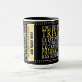 Farmacist Funny Personalized Remoe, pensioen Mok (Midden)