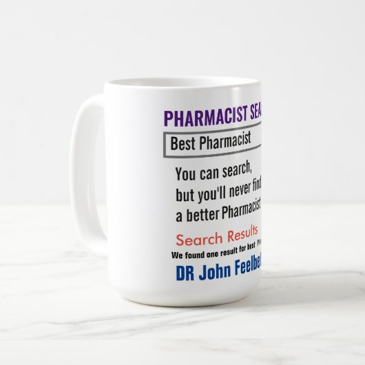Farmacist Funny Search Gift Mok (Voorkant links)