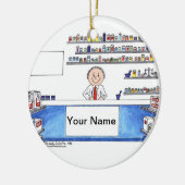 Farmacist - Mannelijke Keramisch Ornament (Links)