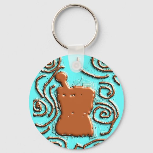 FARMACIST Pestle & Mortar Design Giften Sleutelhanger (Voorkant)