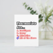 Farmacist Quiz... Joke Briefkaart (Staand voorkant)