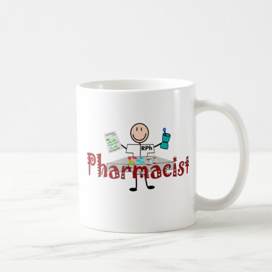 Farmacist Stick Person—Gifts Koffiemok (Rechts)