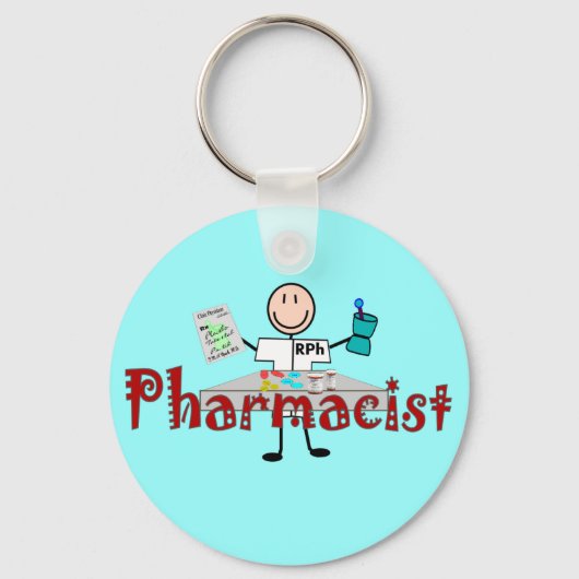 Farmacist Stick Person—Gifts Sleutelhanger (Voorkant)