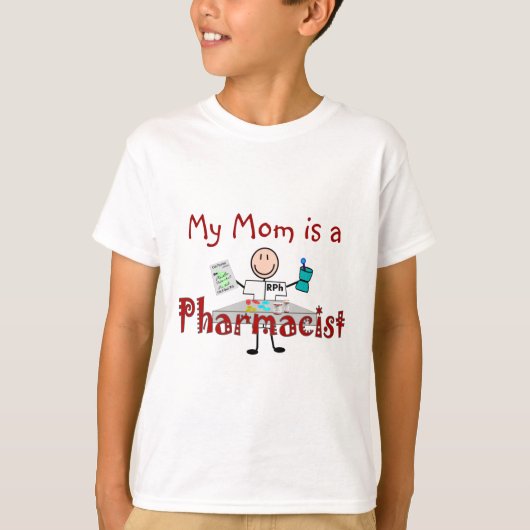 Farmacist Stick Person—Gifts T-shirt (Voorkant)