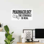 Farmacologie De Strijd Is Echt Grappig Apotheek  Poster (Thuiskantoor)