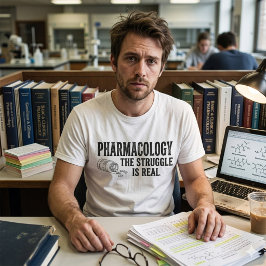 Farmacologie De Strijd Is Echt Grappige Apotheek T-shirt
