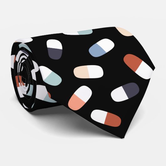 Farmacologie en pillen - zwart stropdas (Opgerold)