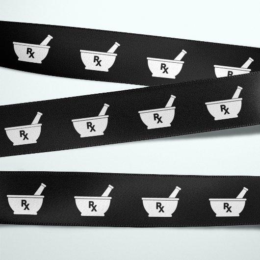 Farmacologie Mortel en Pestle Symbool Grosgrain Lint