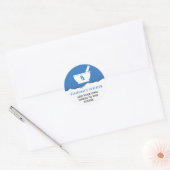 Farmacologie Mortier en Pestle Gepersonaliseerd Bl Ronde Sticker (Envelop)