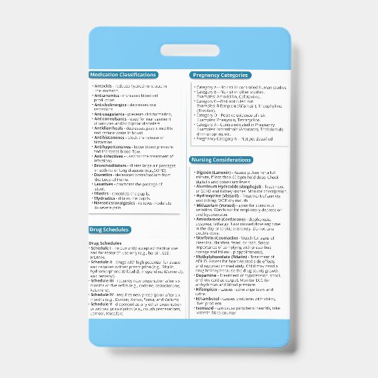 Farmacologie Snel Referentie Badge (Voorzijde)