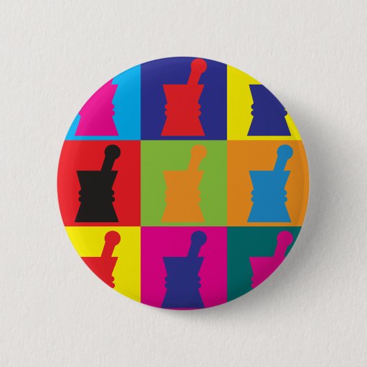 Farmacologische Pop Kunst Ronde Button 5,7 Cm (Voorkant)