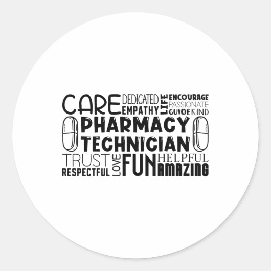 Farmacotherapeutische apotheker ronde sticker (Voorkant)